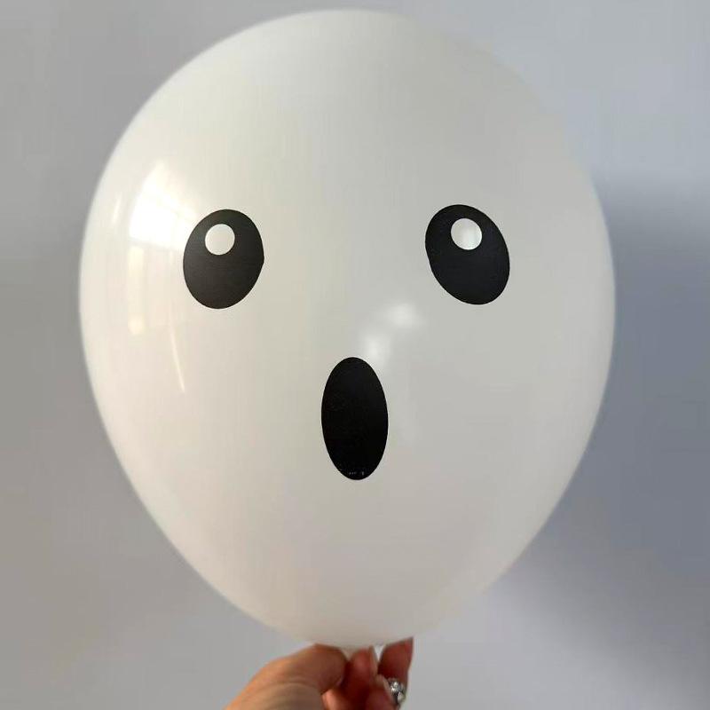 12 Halloween Themed Balloons Ghost Festival Latex Balloons Holiday Themed Party Decorative Balloons