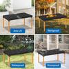 Udbrud Garden Table Cover 220x100x15cm 420D Oxford Waterproof Windproof Outdoor Furniture Cover