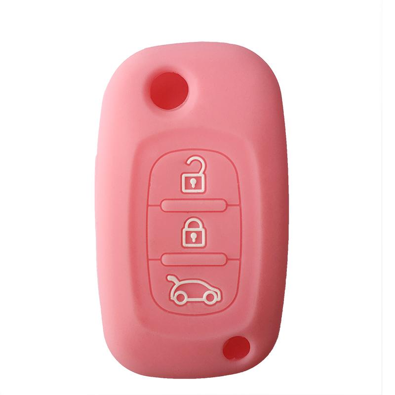 Silicone Key Case Cover For Renault Megane 3 Fluence Arkana Clio For LADA Vesta Largus Granta XRay Kalina Priora Sedan Key Cover