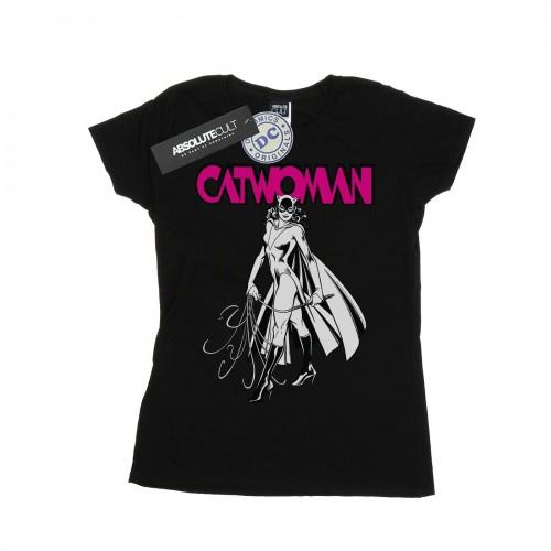 

DC Comics Womens/Ladies Catwoman Whip Cotton T-Shirt XXL білий