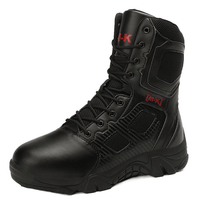 2022 Men's Waterproof Military Tactical High-Top Boots: Breathable Steel Toe Outdoor Footwear