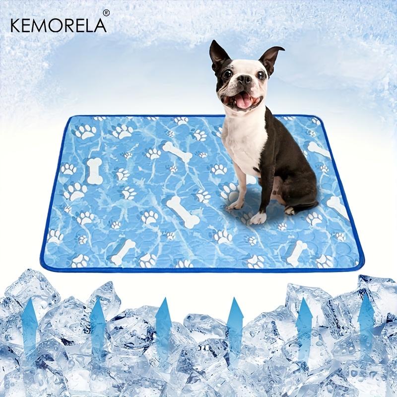 KEMORELA Large Dog Cooling Pad Self-Cooling Ice Silk Pad Washable Pet Dog Cooling Mat for Summer Comfortable Dogs And Cats