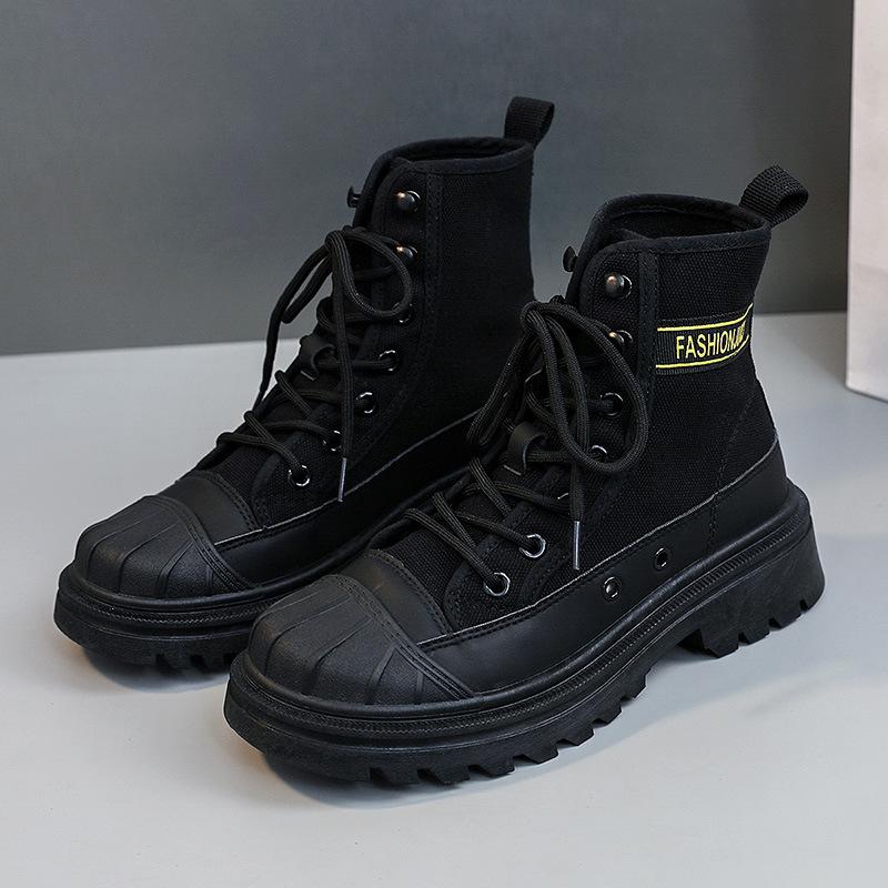 

JCD01 new Martin boots 2025 popular thick-soled British style retro trend women s shoes heightening shoes lace-up splicing 40