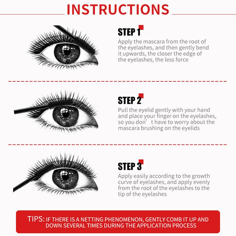 4D řasenka voděodolná dlouhotrvající řasa černé řasy prodlužující řasenka s hedvábným vláknem make-up