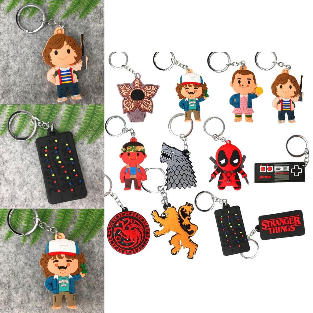 Unique Stranger Things Deadpool Pvc Keychain For Fans Of The Series Durable And Stylish!