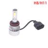 1Pc Car Bright H4 H7 H1 H3 Led Front Fogs Lights Lamps Beads 8000Lm Cob Chips With Cooling Fan Longer Lifespan