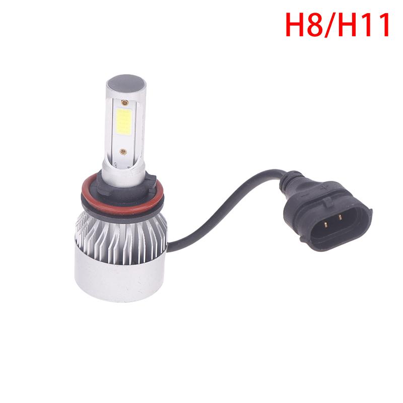 1Pc Car Bright H4 H7 H1 H3 Led Front Fogs Lights Lamps Beads 8000Lm Cob Chips With Cooling Fan Longer Lifespan