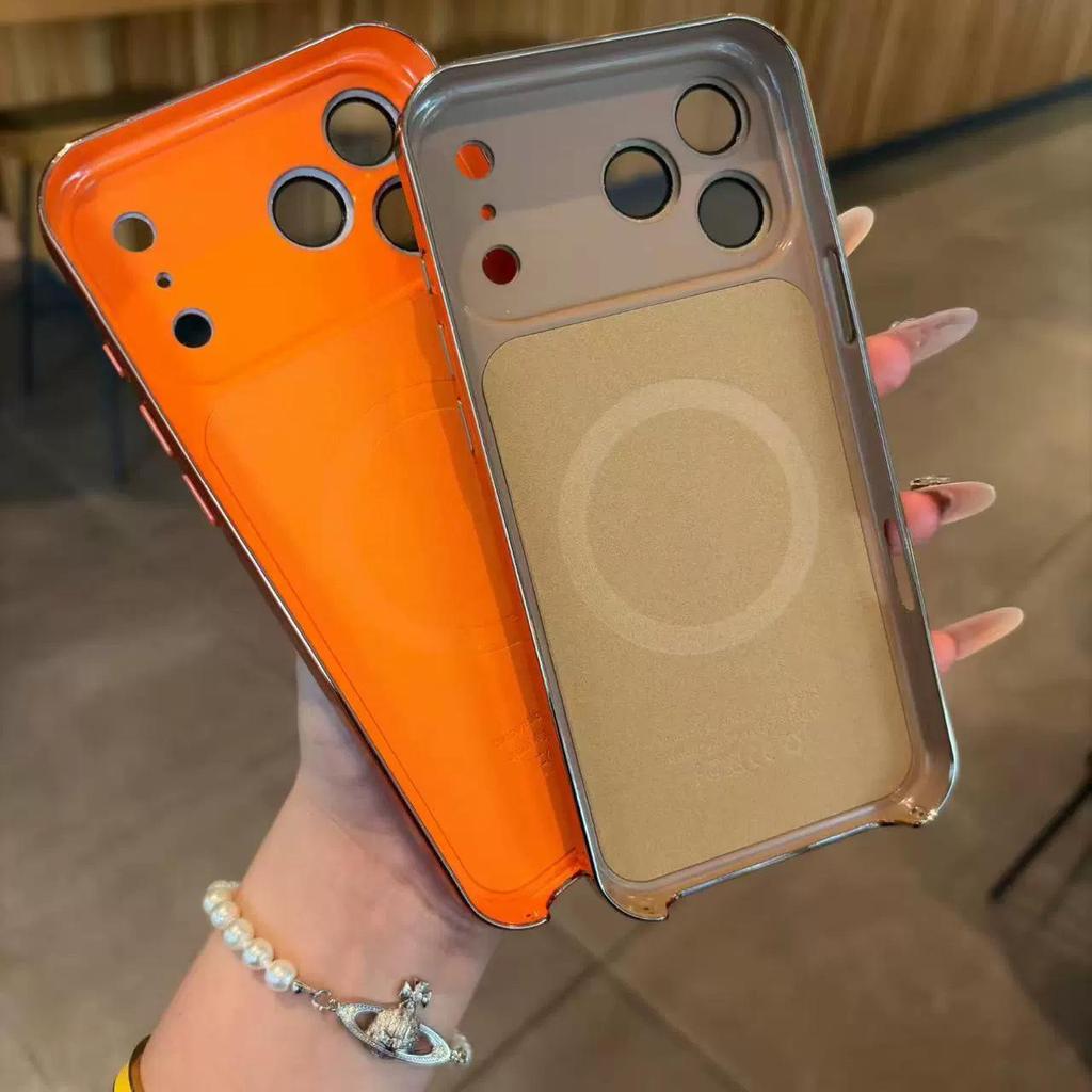 Luxury Electroplated Magnetic Case for iPhone 16/17 Pro Max - Drop-Proof Dual-Lens Protective Cover