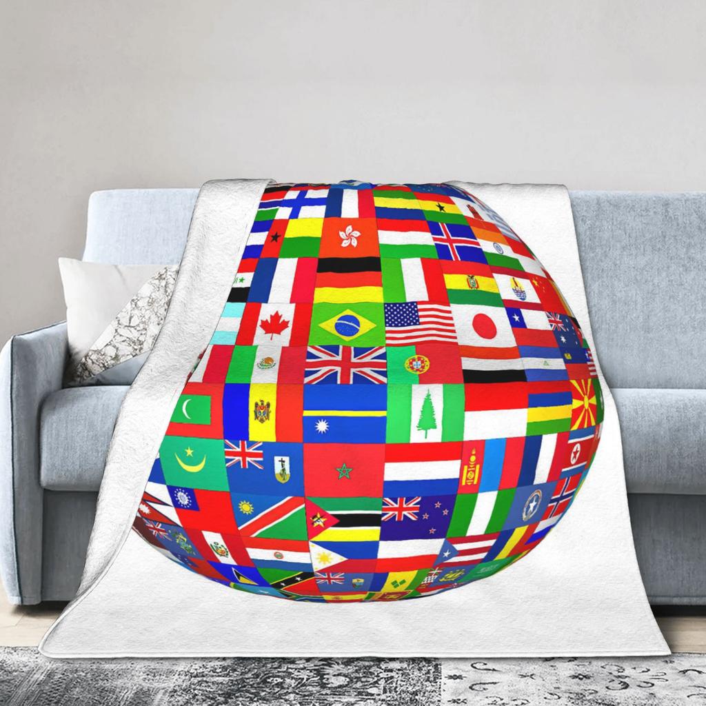 Flags Of All Countries (12) Blanket Quality Warm Soft Throw Blanket Winter Girls Boys Bedroom Comfortable Bedspread