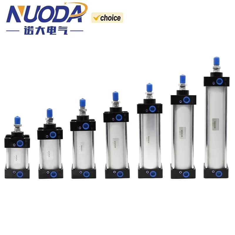 SC Standard-Luftzylinder SC32/40/50/63mm Bohrung Kleiner Pneumatikzylinder Kolben 25/50/75/100/150/200/250mm Hub