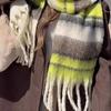 Winter Imitation Cashmere Scarf For Women Maillard High-End Korean Style Warm Retro  Versatile Thick Shawl