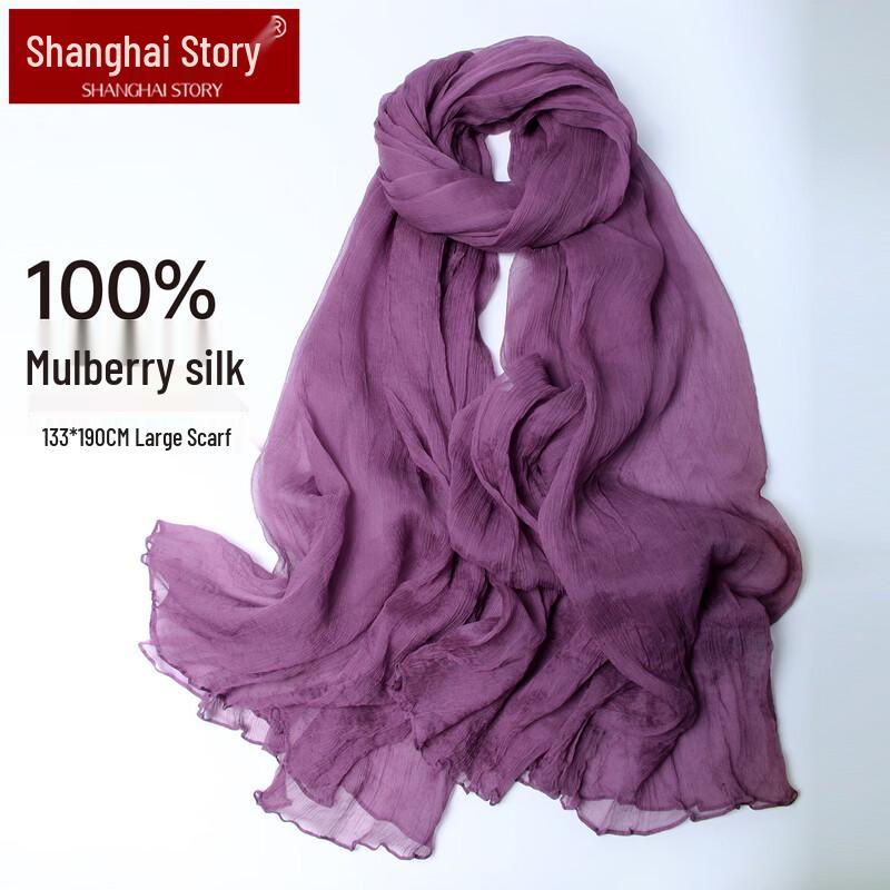 Shanghai Story Women s 100% Mulberry Silk Scarf & Shawl фиолетовый