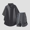 MEDE Men's Loose Fit Ice Silk Quick-Dry Sportswear Set