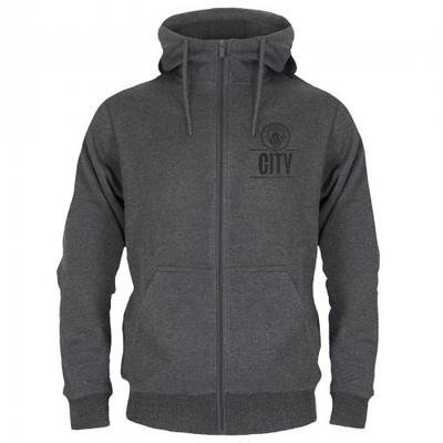 Manchester City FC Herren Fleece Kapuzenpullover mit durchgehendem Reißverschluss