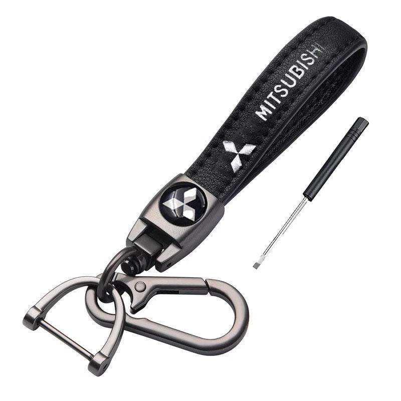 

For Mitsubishi Logo ASX Aerobus Lancer Xpander Outlander Galant Pajero L200 EVO Car Key Chain Holder Keyring Pendant