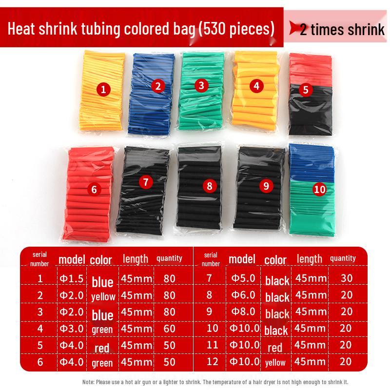 Heat Shrink Tube Insulation Sleeve for DIY Wiring and Cable Protection, Flame Retardant