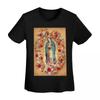 Our Lady Of Guadalupe Virgin Mary Catholic Mexic TShirt Women Short Sleeve T Shirts Round Neck Streetwear Tees Streetwear