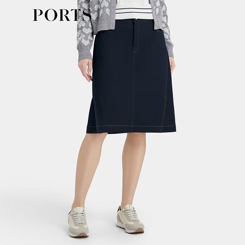 

PORTS Women s Topstitch Denim Midi Skirt 6