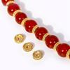 18K Gold Plated 7mm Round Spacer Beads DIY Bracelet Necklace Making Accessories Brass Metal Dot Spacer Beads Jewelry Findings