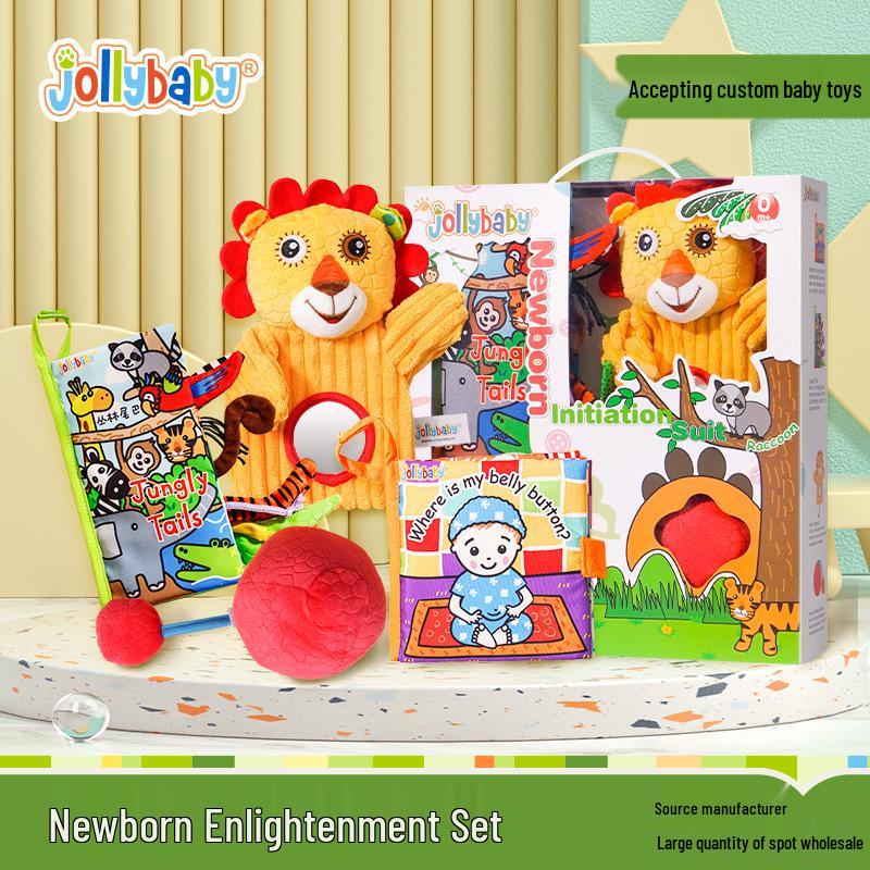 Jollybaby Educational Gift Set: Newborn to 1-Year Cloth Books & Toys