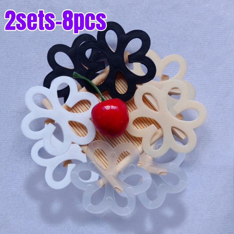 8 szt. Mieszane Kolory Klipsy Kontrolne na Plecy do Biustonosza Niewidoczne Regulatory do Biustonosza Wygodne Paski Krzyżowe dla Kobiecej Bielizny i Akcesoriów