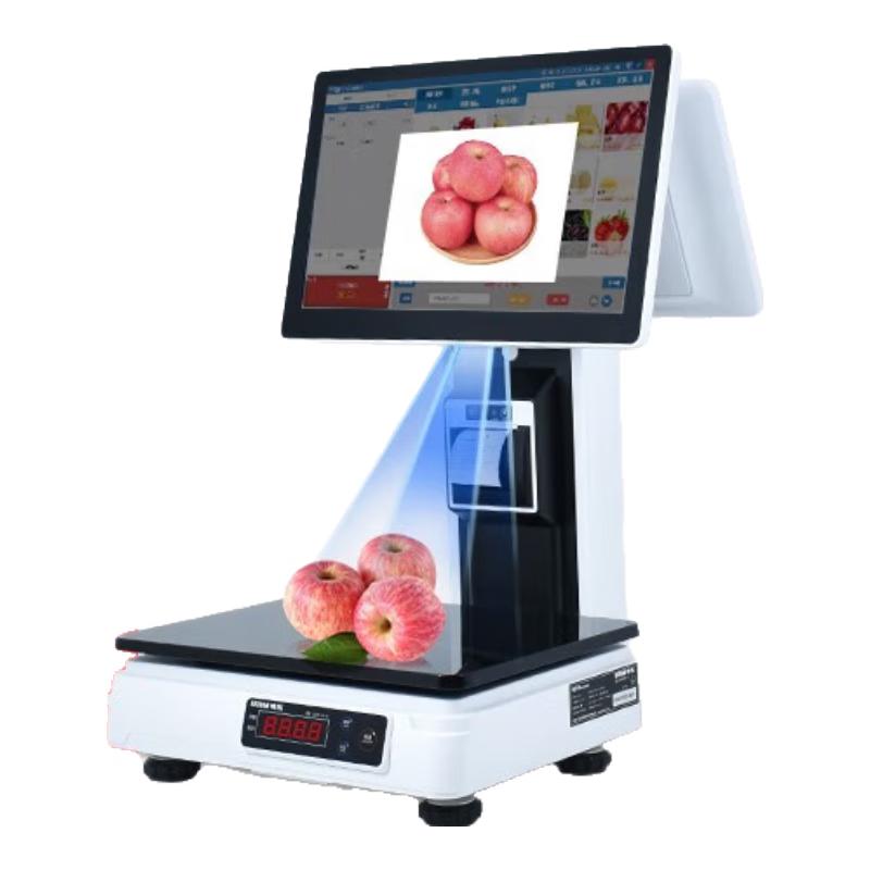 ZHOUE HENGSENG C1 Умная POS-система с ИИ и двумя экранами для взвешивания