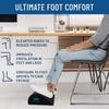 Everlasting Comfort Under-Desk Foot Rest, Memory Foam with Removable Cover, Perfect for Home Offices and Long Desk Work (Black)