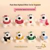 Cartoon West Highland Plush Keychain - Cute Girl Doll Backpack Pendant
