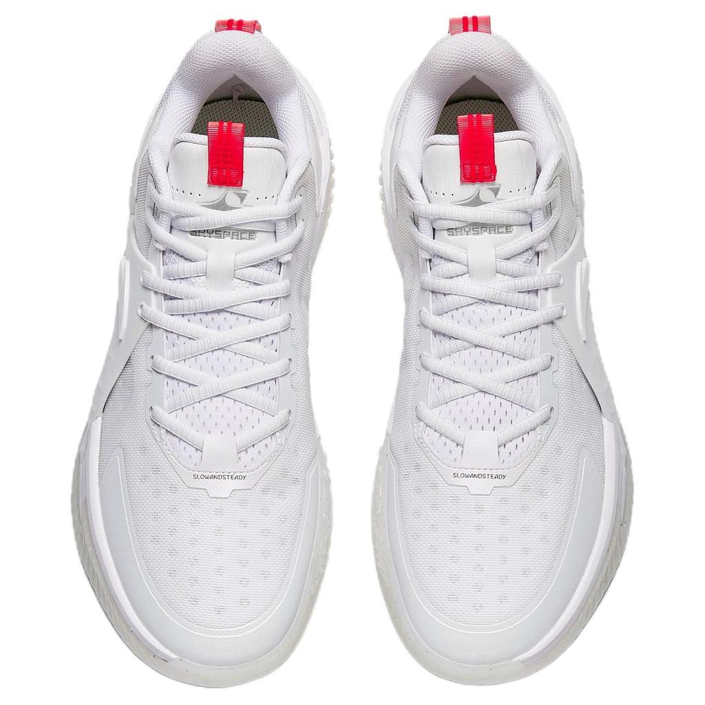 New Anta Space 5 Shock Absorbers With Slip Resistant And Abrasion Resistant Properties Low Top Basketball Shoes Men's White 912531616Q-2