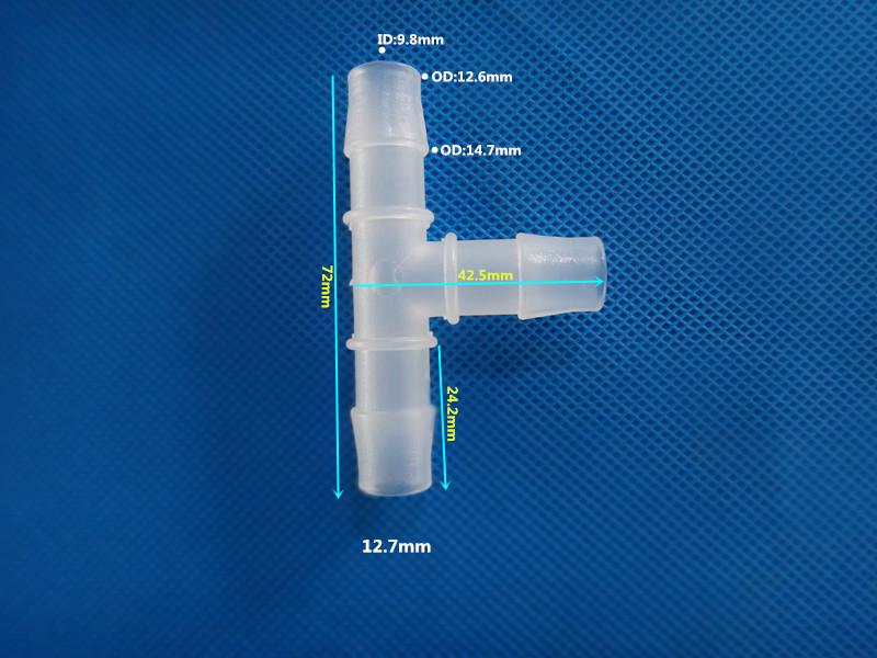 Three-Way Equal Diameter Plastic Tee Hose Connector