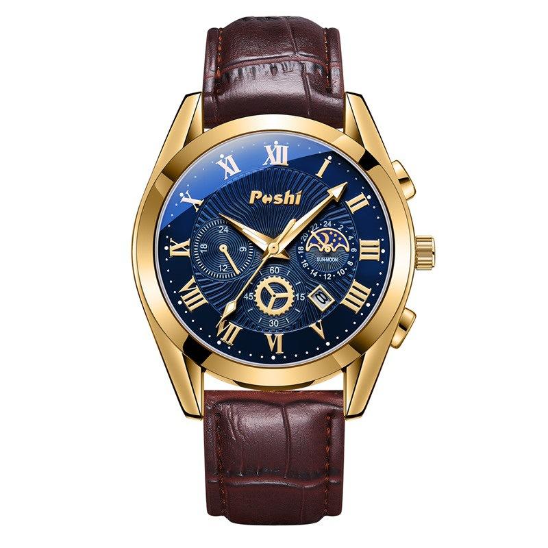 

POSHI Деловые часы для средней школы Водонепроницаемые спортивные электронные часы Светящиеся простые модные мужские часы Кварцевые часы