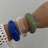 Transparent Acrylic Open Bangle Bohemian Retro  Hand Ring Cute Cuff Wide Bracelet  Women