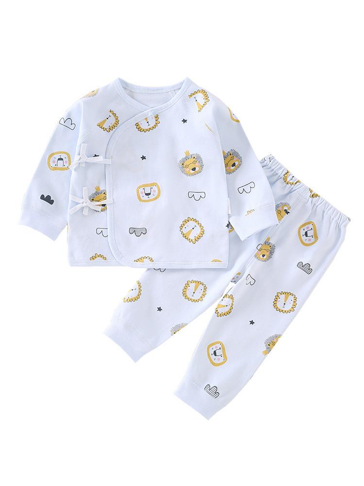 Newborn Baby Cotton Spring Autumn Bodysuit Set With Antibacterial Fabric For Infants