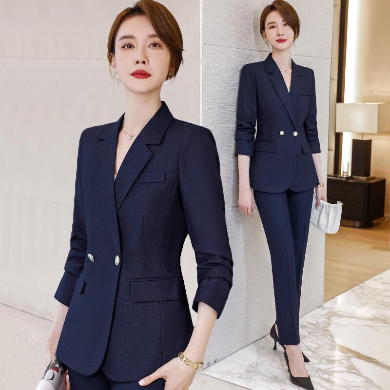 Teluoman Women s Slim Fit Business Suit Set L