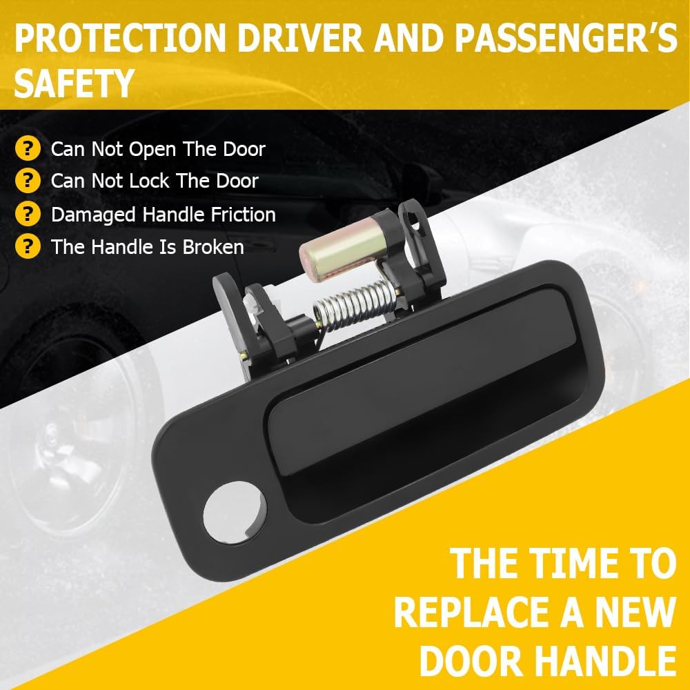 OCPTY Door Handles Exterior Front Driver Passeneger Side Replacement fit 1997-2001 for Camry Outside Door Handles Black(2pcs)