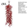 Wedding Background Floral Decor Artificial Red Berry Swag Branch, Christmas Rustic Style Wall Holiday Door Decoration Hangings, Seasonal Waterfall