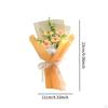 Crochet Flower Bouquet Completed Decoration Gifts Centerpieces Fake Knitted for