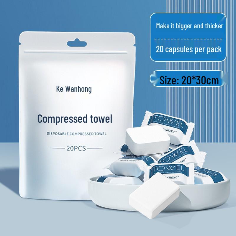 Individually Packaged Compressed Disposable Travel Bath Towels - Thickened & Enlarged for Hotel and Travel Use