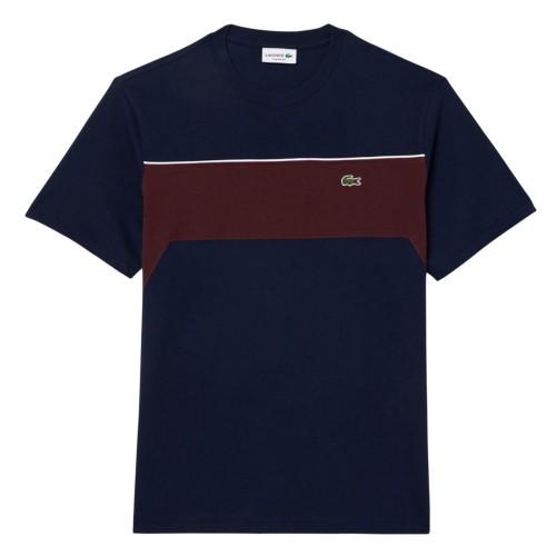 Lacoste Mens Colour Block Cotton T-Shirt
