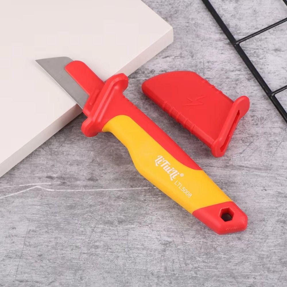 Feststehendes Isolier-Elektriker-Messer mit gebogenem Haken, Elektriker-Messer, Handwerkzeuge