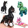Multi-joint Movable 3D Printed Horse Toys Animals Mini Cute Relief Sensory Toy Funny Home Accessories Kids Gift Desktop Ornament