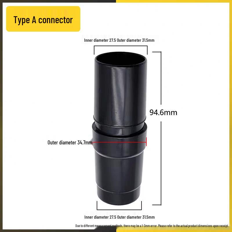 Complete Vacuum Cleaner Adapter Set: Reducing Hose & Quick Connectors (32mm to 35mm, 32mm to 32mm)