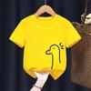 Summer Kids Korean Style Simple 100 Cotton T Shirt for Children Trendy  Yellow Duck Printed Tees Girls Daily Casual Sweatshirts