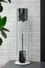 Q-BATH PREMIUM DECOR 1572 Toilet Paper and Brush Holder, White