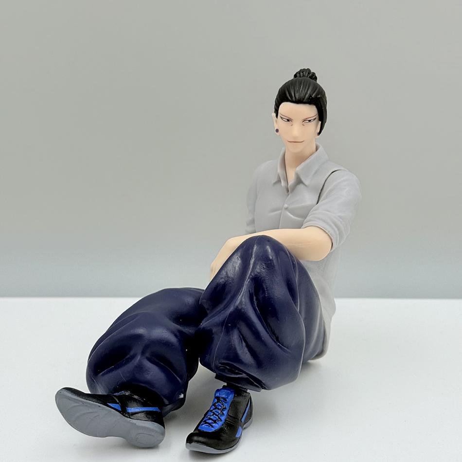 11cm Anime Jujutsu Kaisen Gojo Satoru Geto Suguru Figure Sitting Posture The Strongest Toys Collection Decoration Ornaments PVC