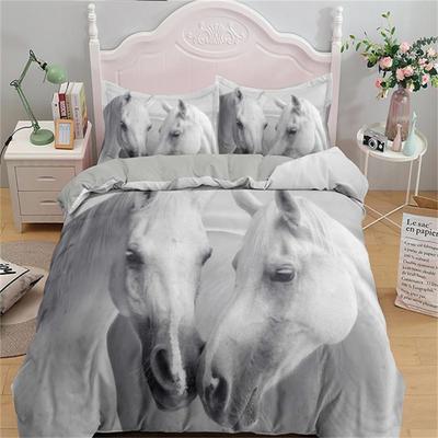 Luxury 3D Bedding Set Europe Queen King Double Duvet Cover Set Bed Linen Comfortable Blanket/Quilt Cover Bed Set Animal Horse