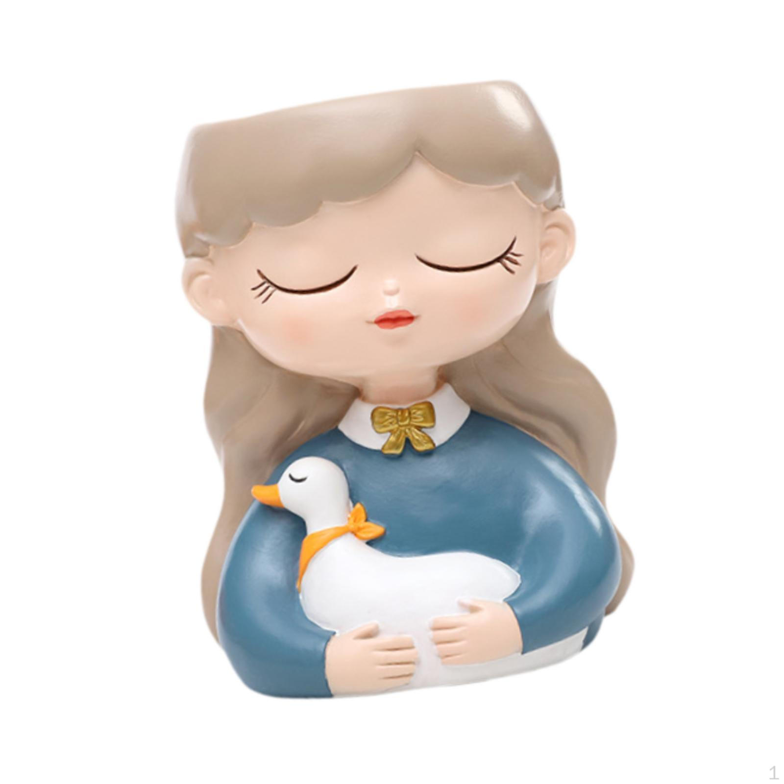 

Кашпо в виде головы феи, цветочный горшок, креативная скульптура, центральный элемент, контейнер для растений Bunny