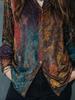 Boho Floral Long Sleeve Button-Up Shirt - Retro Women's Style