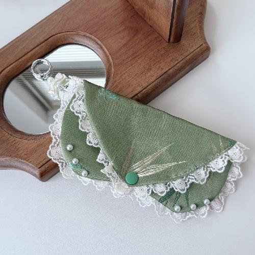 Ins Style Korean Handmade Cloth Love Printing Women's Cloth Glasses Bag Quilted Eyeglasses Pouch Heart Eyewear Storage Case