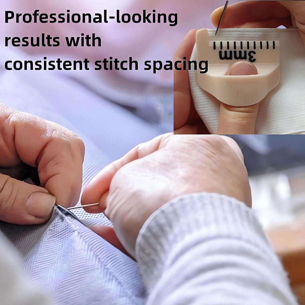Multifunctional Sewing Needle Gauge Measuring Tool Non-Slip DIY Hand Sewing Aids  for Sewing Aids
